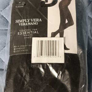 Simply Vera Vera Wang Black Opaque Tights